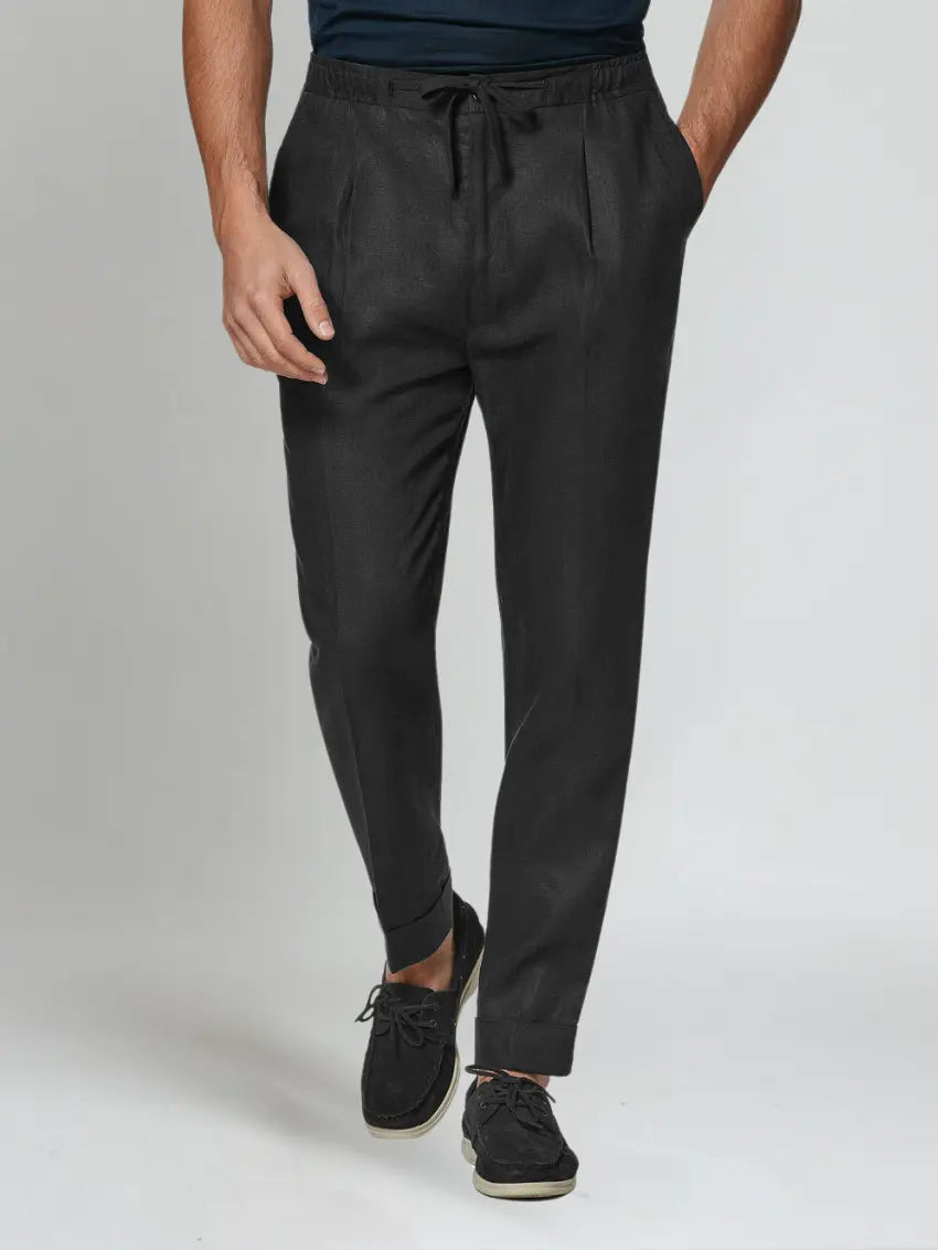 Sea Side Linnen Broek - Zwart