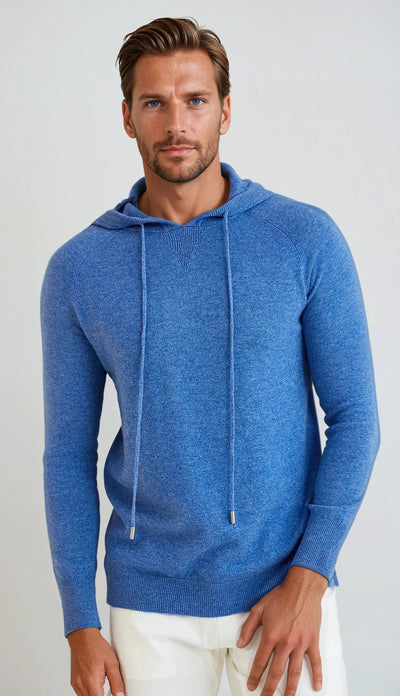 Sweat à capuche Essential en cachemire - Bleu clair