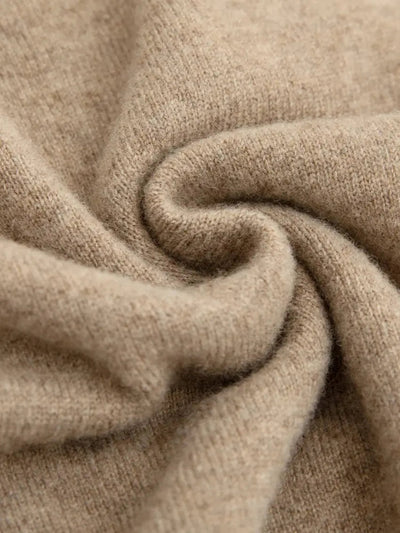 T-shirt en laine cachemire beige