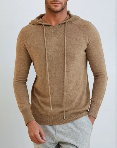 Sweat à capuche essentiel en cachemire - Kaki Artisan