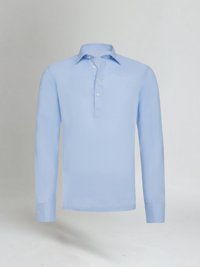 Chemise en lin à enfiler - Bleu clair