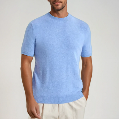 T-shirt Cashwool bleu clair