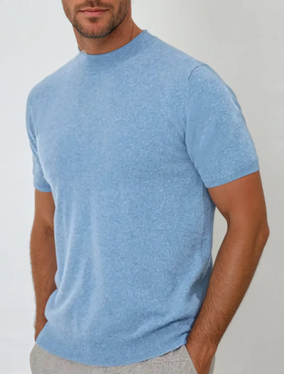 T-shirt Cashwool bleu clair