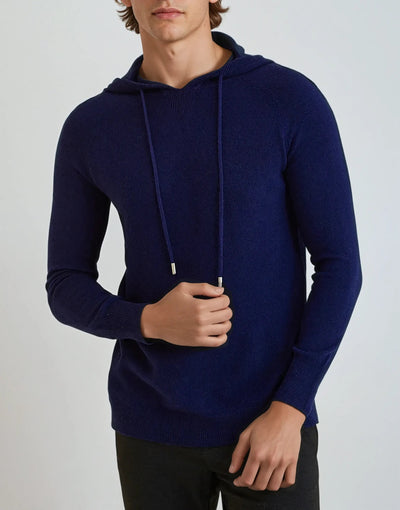 Sweat à capuche Essential en cachemire - Bleu marine