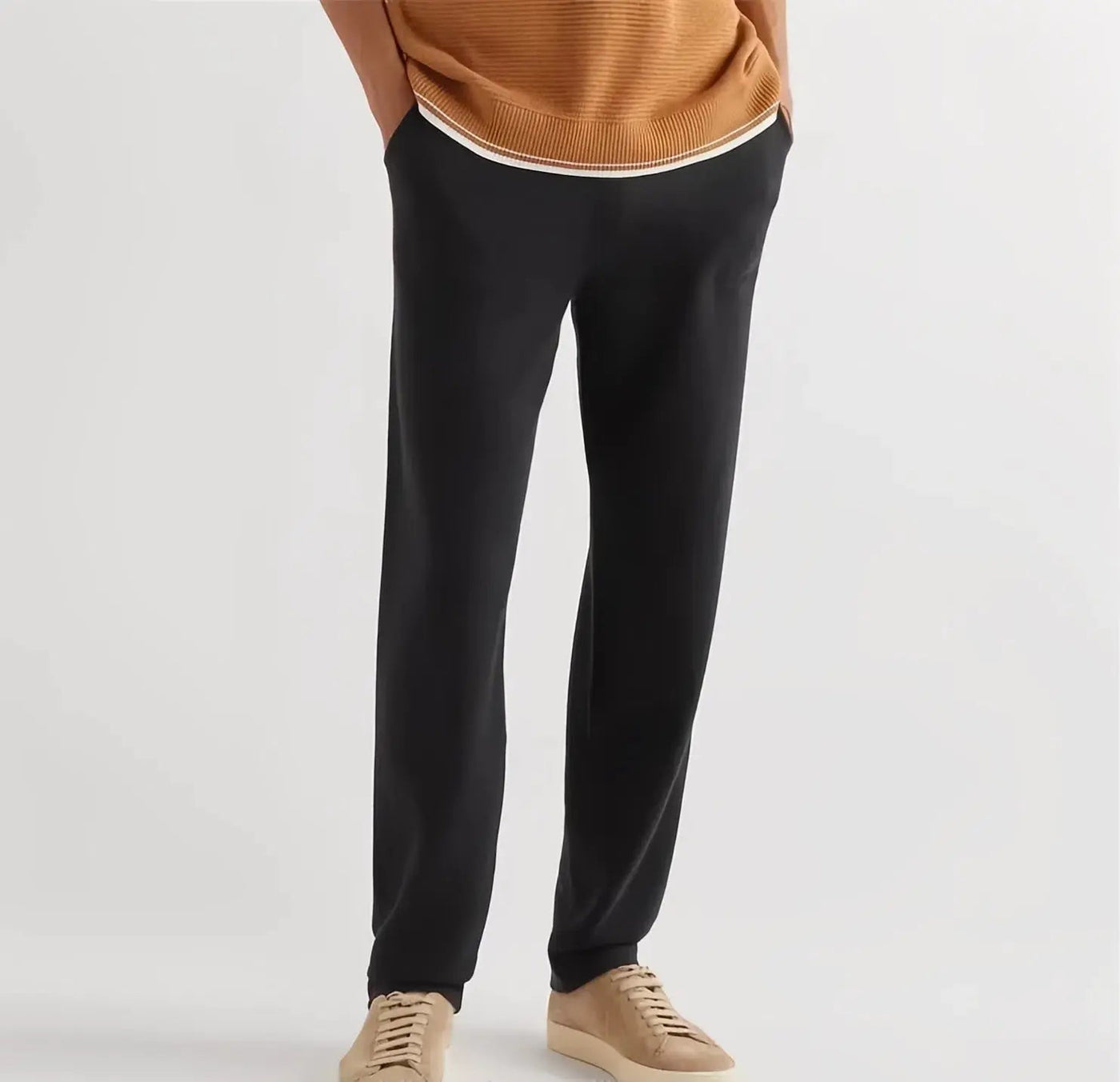 Pantalon en cachemire artisanal – Bleu marine