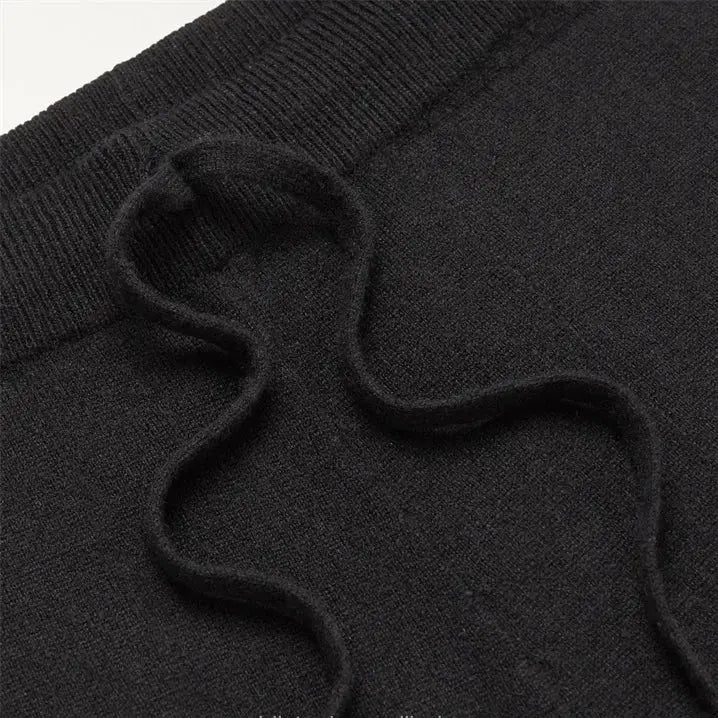 Pantalon en cachemire artisanal – Bleu marine