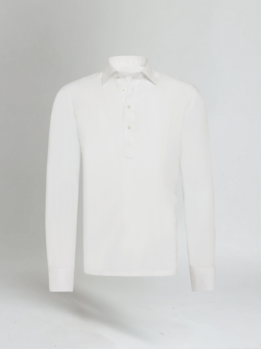 Chemise en lin à enfiler - Blanc